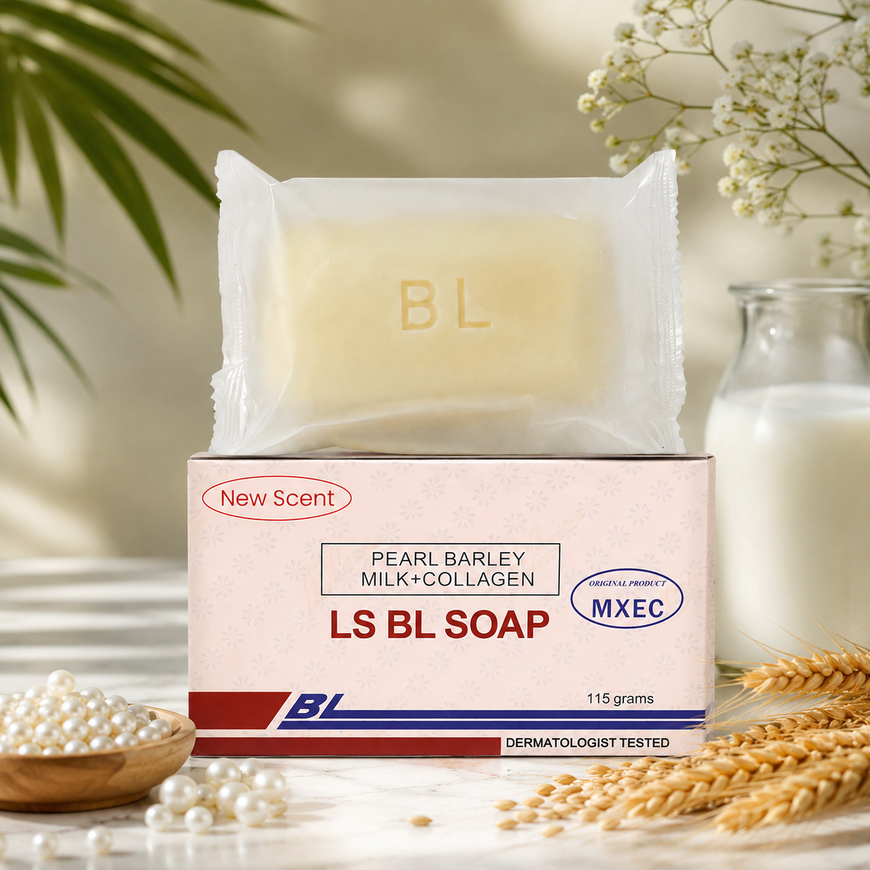 NEW SCENT LS BL SOAP (Pearl Barley Milk + Collagen) 115g