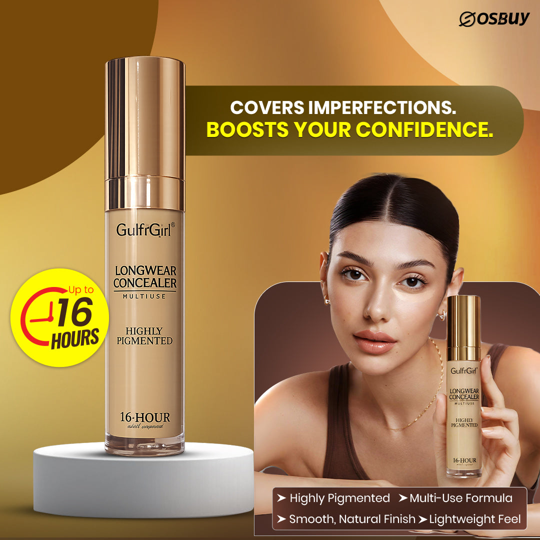 GulfGirl Longwear Concealer – 16-Hour Full Coverage, Lightweight & Natural Finish