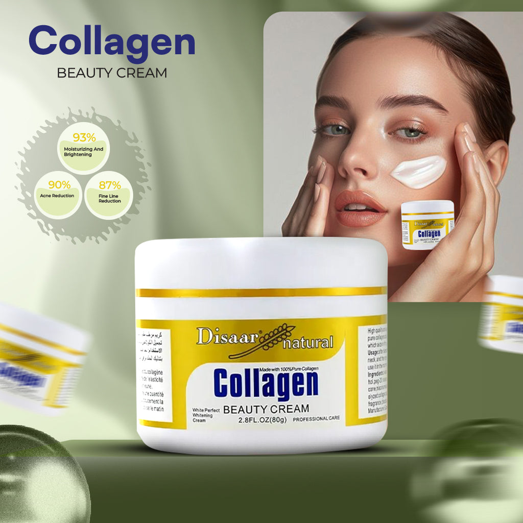 Collagen Cream Forehead Neck Lines Smile Wrinkles Facial Spots Dry Skin Weak Muscules Improve Your Face 80g