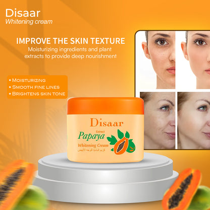 Original Disaar Papaya Moisturizer Face Brightening Cream ,Face Cleancer With Soap Natural Papaya Extract 120g Improves Skin Vibrancy And Hydration