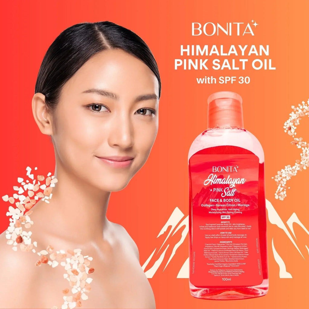Buy 2 Bonita Himalayan Pink Salt Face & Body Oil SPF 30 | Deep Hydration & Skin Firming