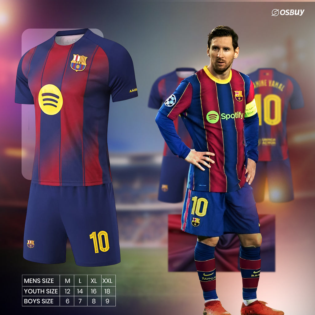 Barcelona Home Jersey 2025 Raphina 11 Red Tshirt with Short