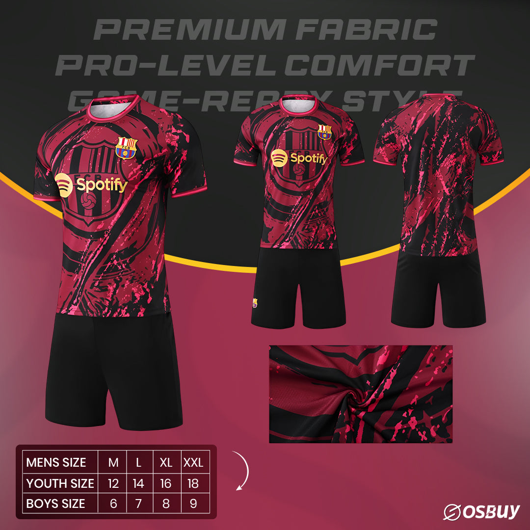 FC Barcelona "Blooded Land" Premium Kit Premium Football Jersey – Pro-Level Comfort & Style
