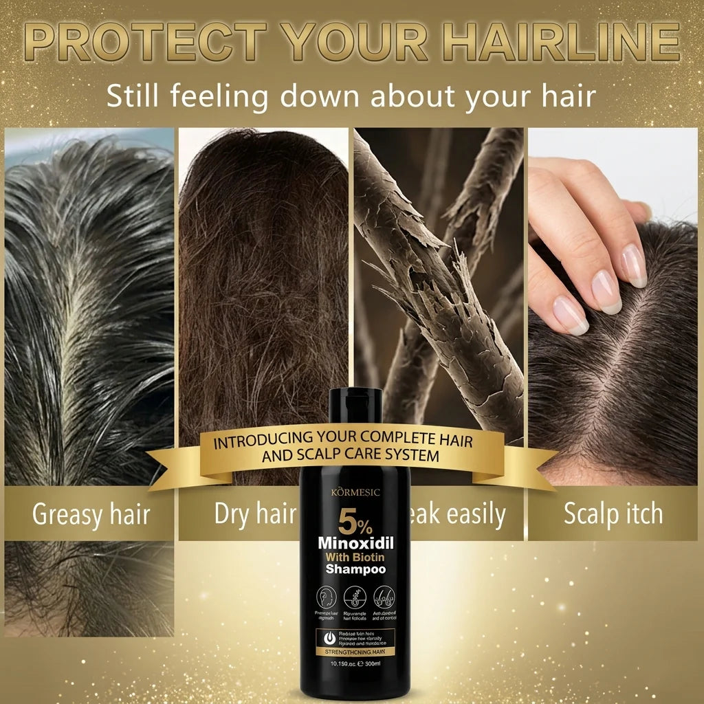 Hair Regrowth Power Duo – 2× Körmesic 5% Minoxidil Shampoo (300ml)