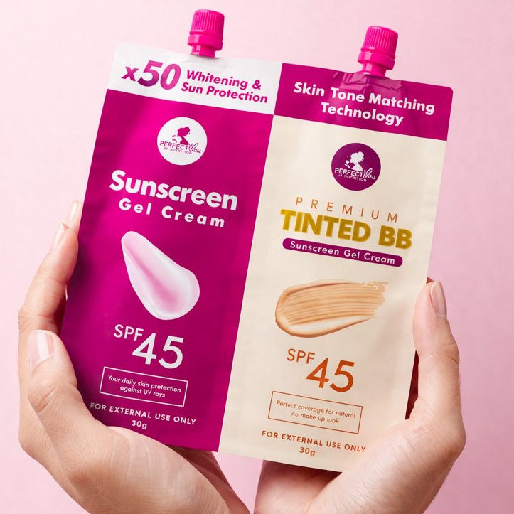 Perfect Skin, Sunblock Gel Cream And Tinted BB Cream Twin Pack 30gx2