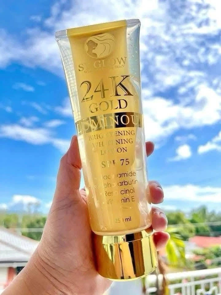 SY Glow - 24K Gold Luminous Brightning Whitening Lotion SPF 75 (250ml)