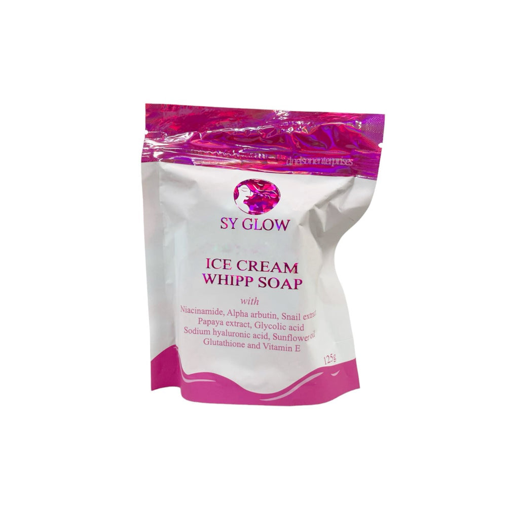 SY GLOW ice cream 10x whitening whipped soap