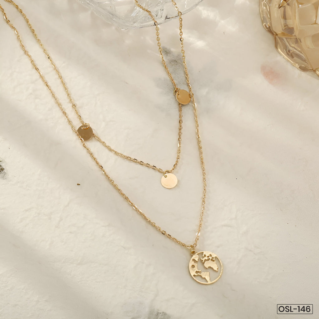Exquisite Gold Plated Multi-Strand Necklace for Women (Anti-Tarnish)-OSL-146