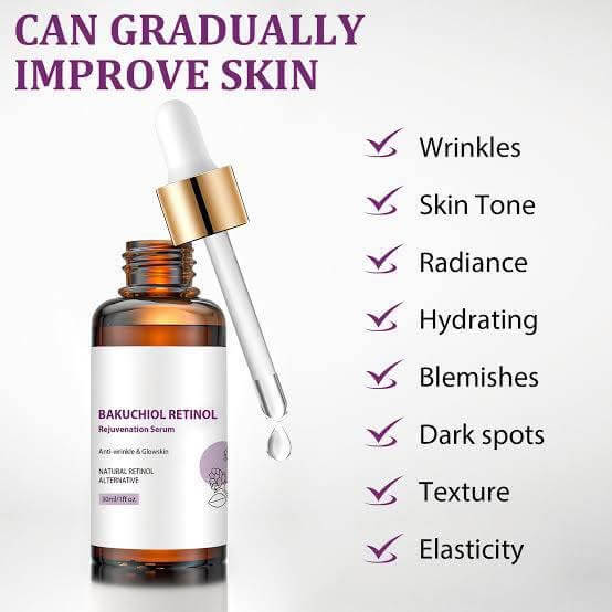 Venature Bakuchiol Retinol Rejuvenation Serum - Anti-Wrinkle & Glow Skin Formula, 1oz - Hydrating & Youthful Complexion with Plant-Based Ingredients