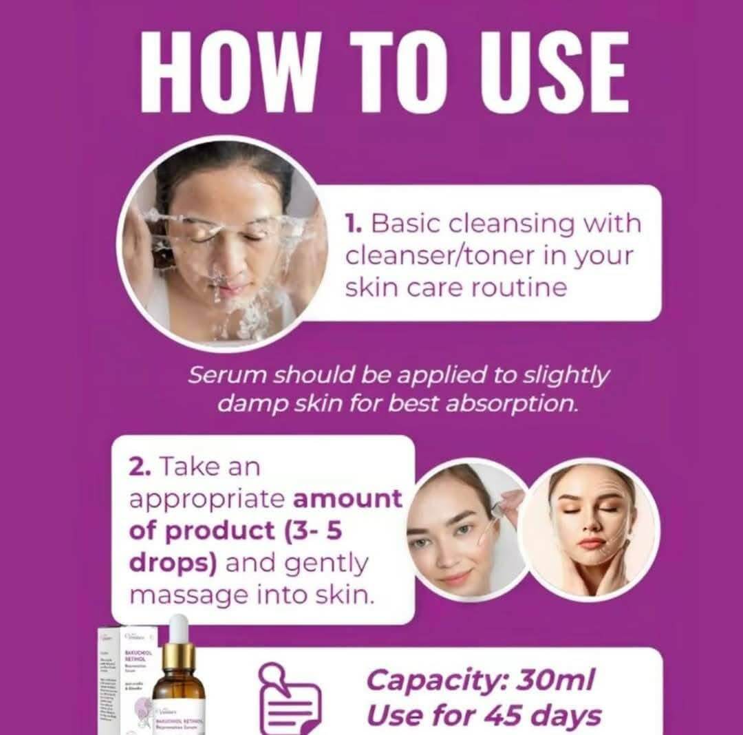 Venature Bakuchiol Retinol Rejuvenation Serum - Anti-Wrinkle & Glow Skin Formula, 1oz - Hydrating & Youthful Complexion with Plant-Based Ingredients